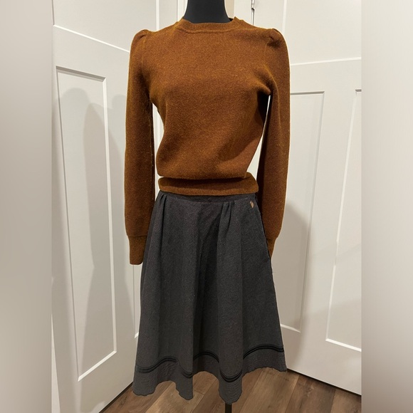 Hugo Boss Orange Label dark gray wool skirt Size 6 - Picture 1 of 9